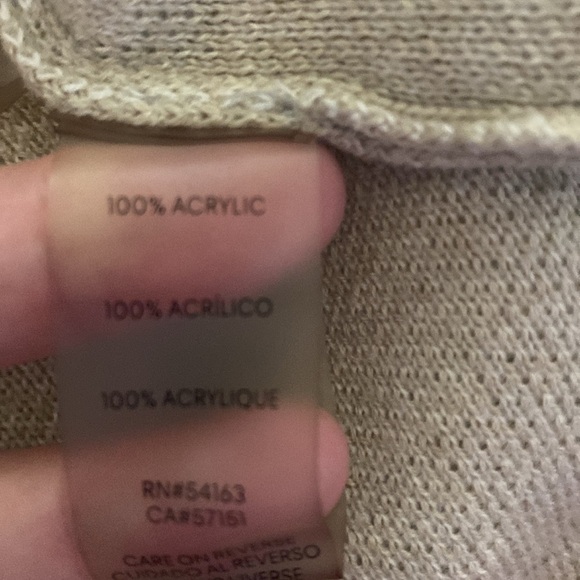 Calvin Klein Knit long Sweater in Gray and tan. White floral. Size M. Dual color - Picture 12 of 13